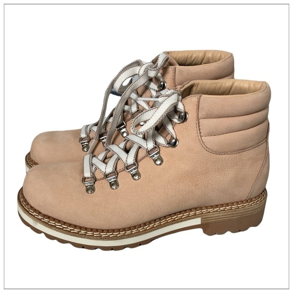 New La Montelliana Nude Italian Leather Marlena Hiker Boot Size 39 - Picture 4 of 10